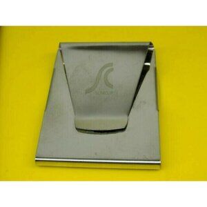 Slim Clip Money Clip Stainless Steel Wallet Credit Card  Silver